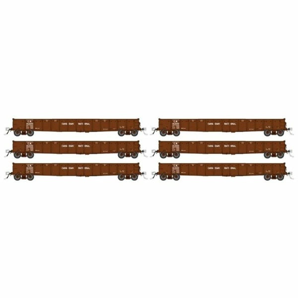 Rapido HO Scale Canadian National 52' 6" Canadian Mill Gondola (6) - 50048