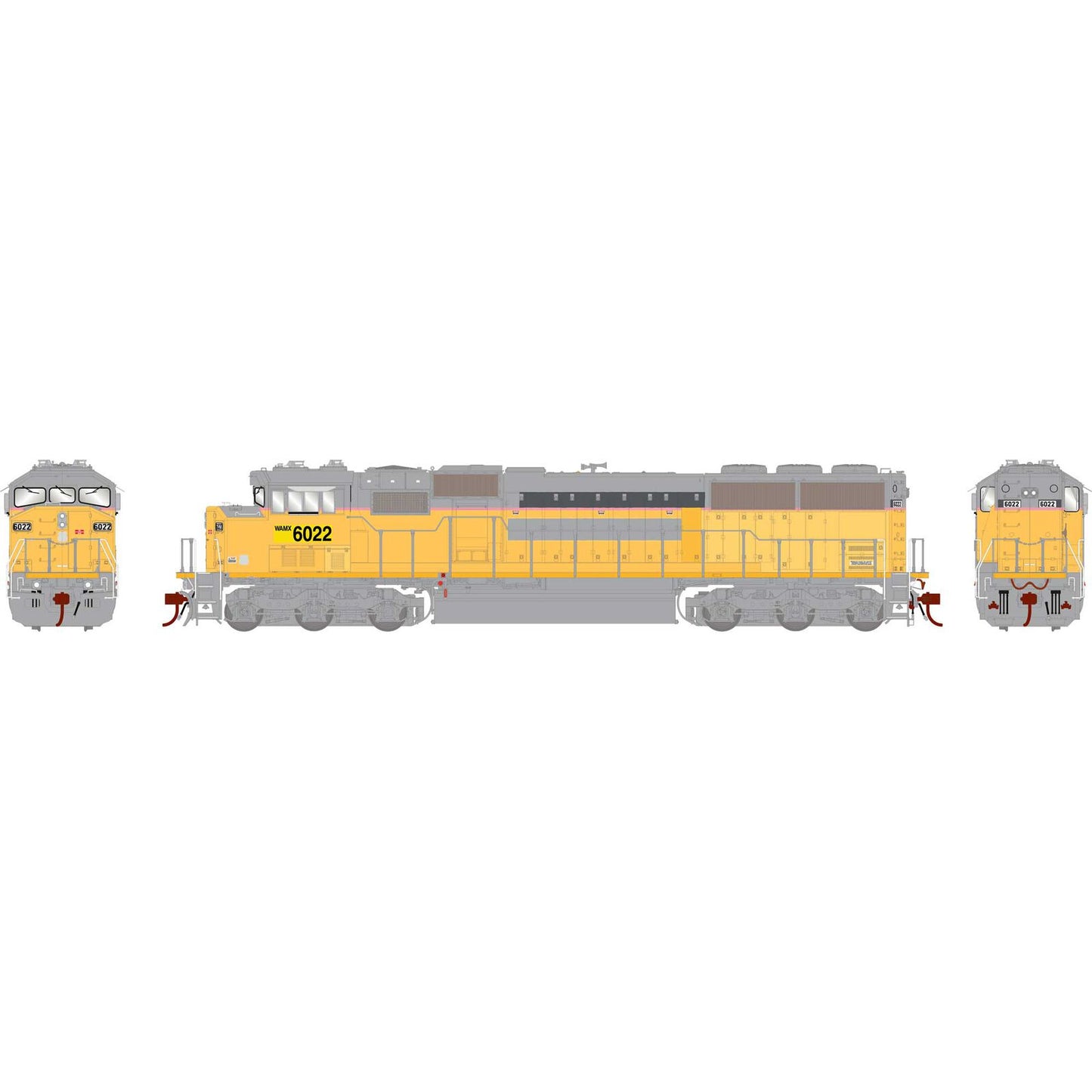 Athearn Genesis HO G2.0 SD60M Tri-Clops with DCC & Sound, Ex-UP WAMX #6022