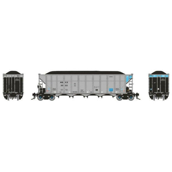 Rapido HO Scale MBKX Autoflood III Coal Hopper - Single Car - 169038A