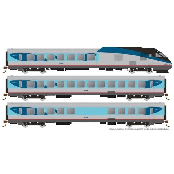Rapido HO Scale Amtrak RTL Turboliner Phase V DCC with Sound - 25505