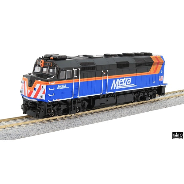 Kato HO Scale Metra #149 F40PH (DCC Ready) - New Paint - KAT376575