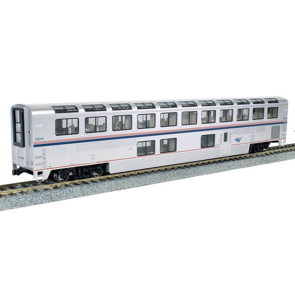 Kato HO Scale Amtrak Superliner I Lounge Phase VI #33003 w/Pre-Installed Interior Lights