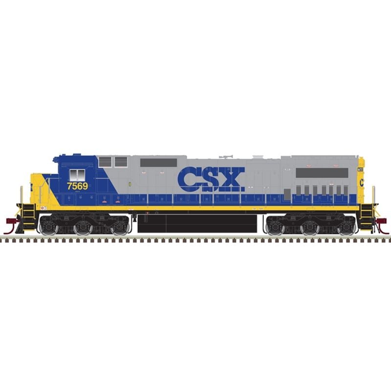 Atlas Master HO GE Dash 8-40C, Silver, Standard DC, CSX #7586