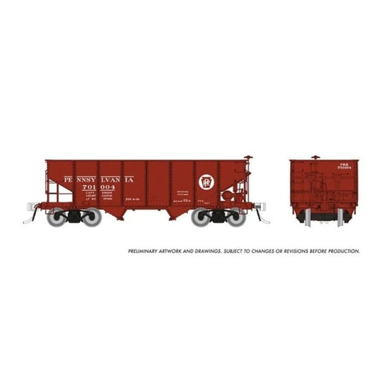 Rapido HO Scale Pennsylvania GLa 2-Bay Hopper Circle Keystone Single #3 - 148010A