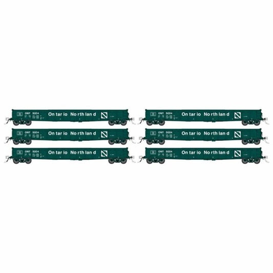 Rapido HO Scale Ontario Northland 52' 6" Canadian Mill Gondola (6) - 50053