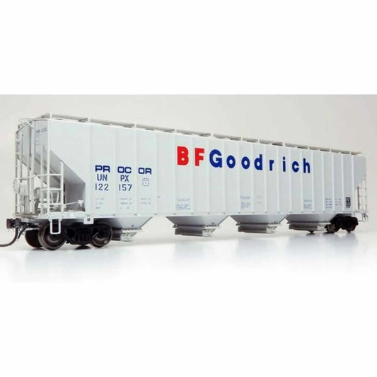Rapido HO Scale UNPX Procor w/ BF Goodrich 5820 Covered Hopper (3) - 157004