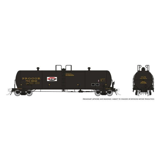 Rapido HO Procor GP20 20,000‑Gallon Tank Car – PROX Patched