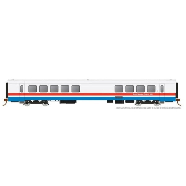 Rapido HO Scale Amtrak RTL Turboliner Coach Snack Bar Phase III Early #183 - 25103