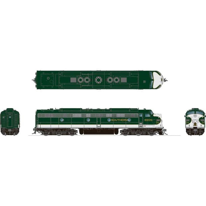 Rapido HO Scale Southern EMD E8a #6916f DCC ESU LokSound