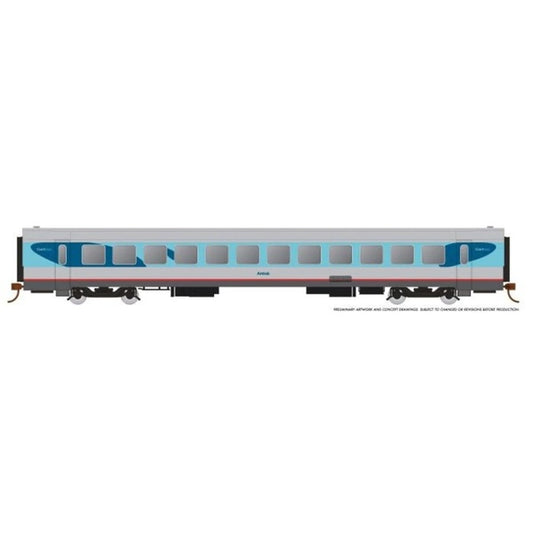 Rapido HO Scale Amtrak RTL Turboliner Coach Unnumbered - Phase V - 25107