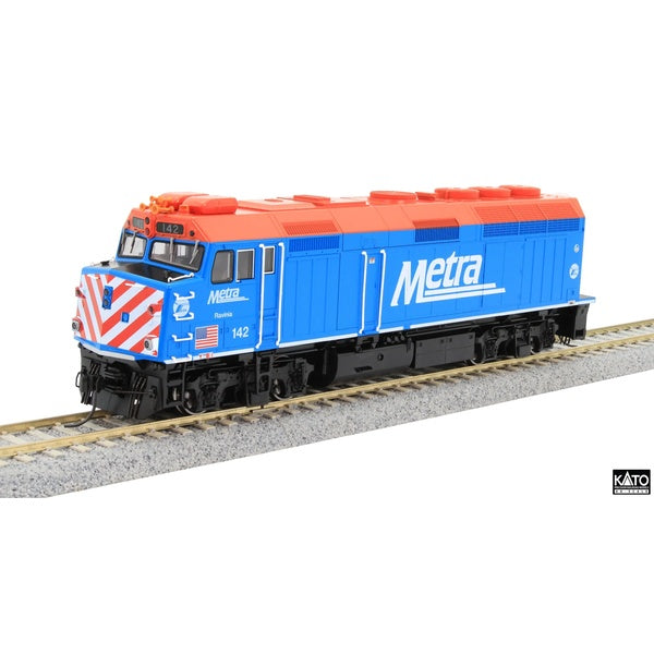 Kato HO Scale Metra #142 F40PH (DCC Ready) - Standard Paint - KAT376574