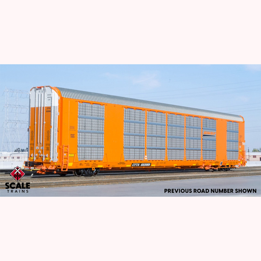 ScaleTrains Rivet Counter HO Scale Gunderson Multi-Max Autorack, BNSF/Orange Logo/TTGX #693942