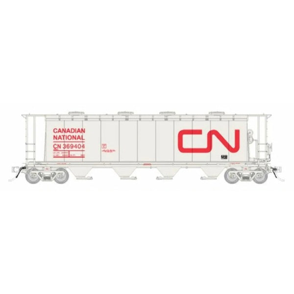 Rapido HO Scale Canadian National NSC 3800 Cu. Ft. Covered Hoppers #2 (6) - 127024