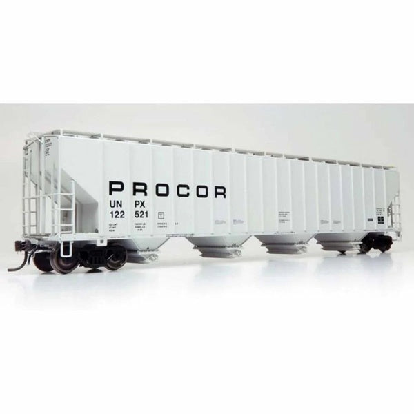 Rapido HO Scale UNPX Procor Low Black Solid 5820 Covered Hopper (6 Pack) - 157005