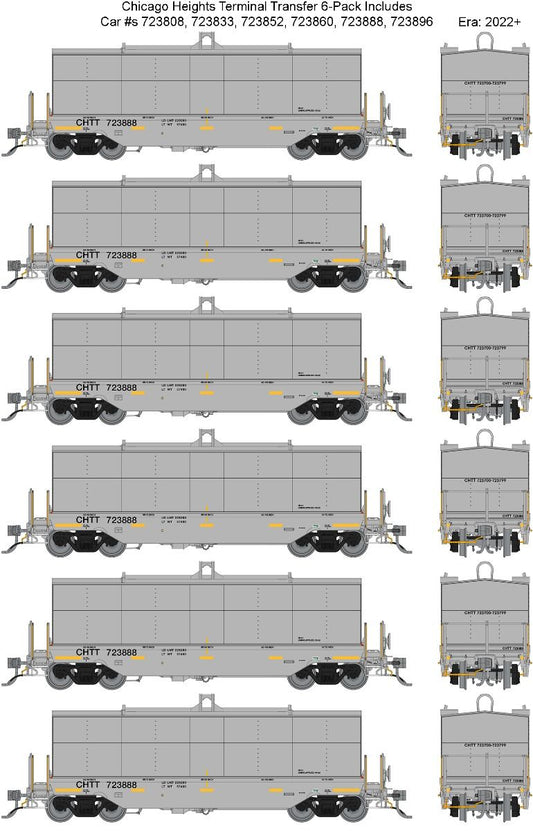 Rapido Trains HO Scale Greenbrier Transverse Coil Car Chicago Heights Terminal Transfer (CHTT) 6-pack