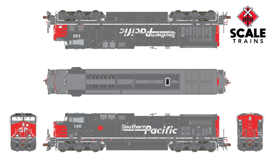 ScaleTrains Rivet Counter HO Scale GE AC4400CW, Southern Pacific/Speed Lettering #146 DCC/Sound